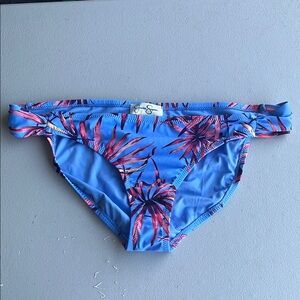 Blue and Pink Floral Bikini Bottom